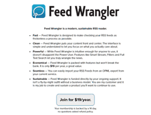 Tablet Screenshot of feedwrangler.net